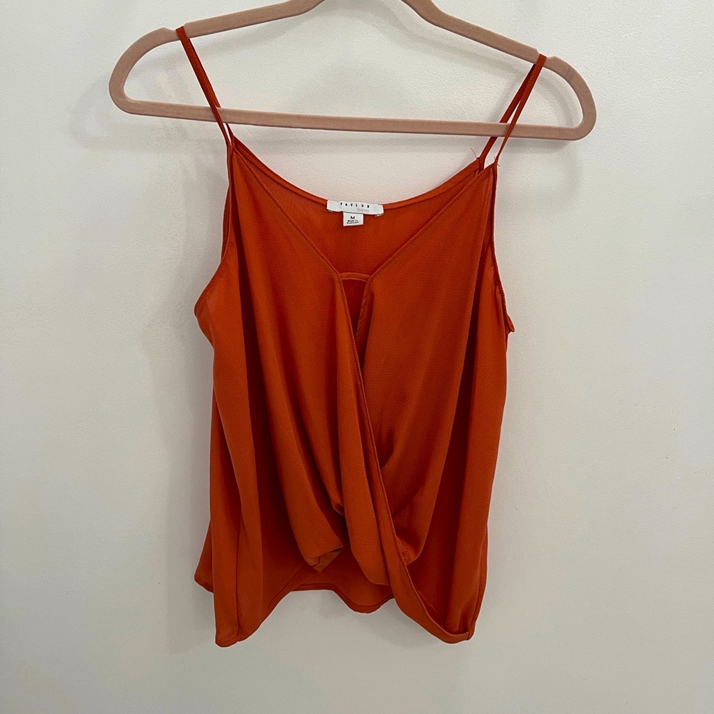 Burnt orange blouse!
